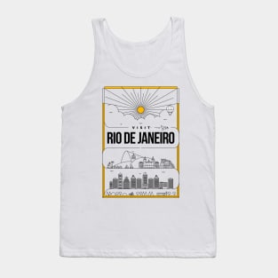 Rio de Janeiro Minimal Lineal Poster Tank Top